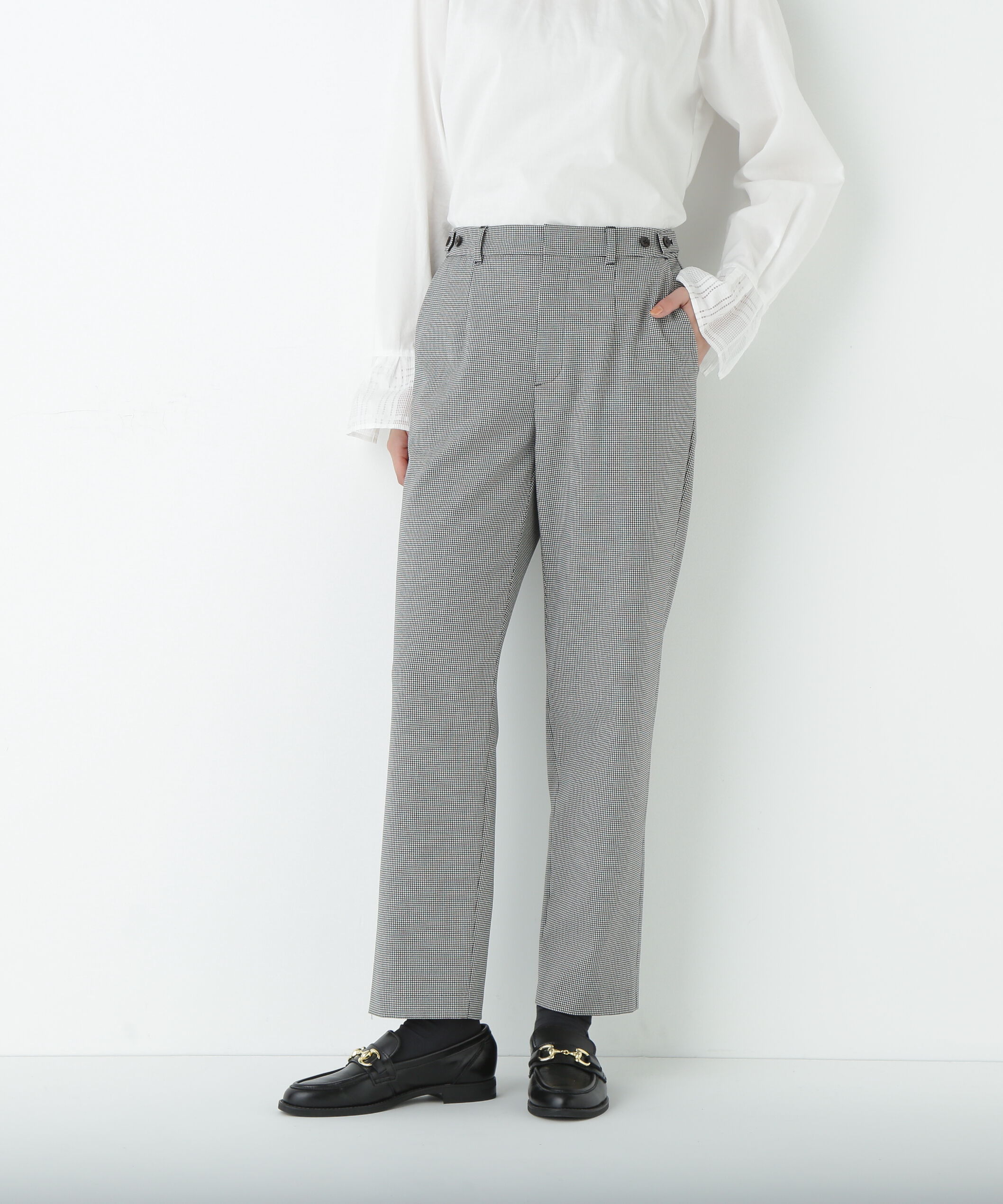  「≪ウォーム素材≫裏起毛ストレートパンツ」|その他|ブラックチェ 3