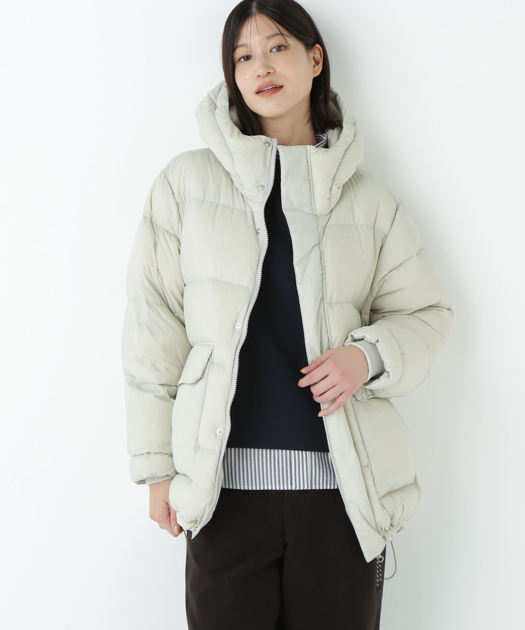  「◆≪ＴＡＩＯＮコラボ】≫ボリュームフードダウンコート」|その他|エクリュ1