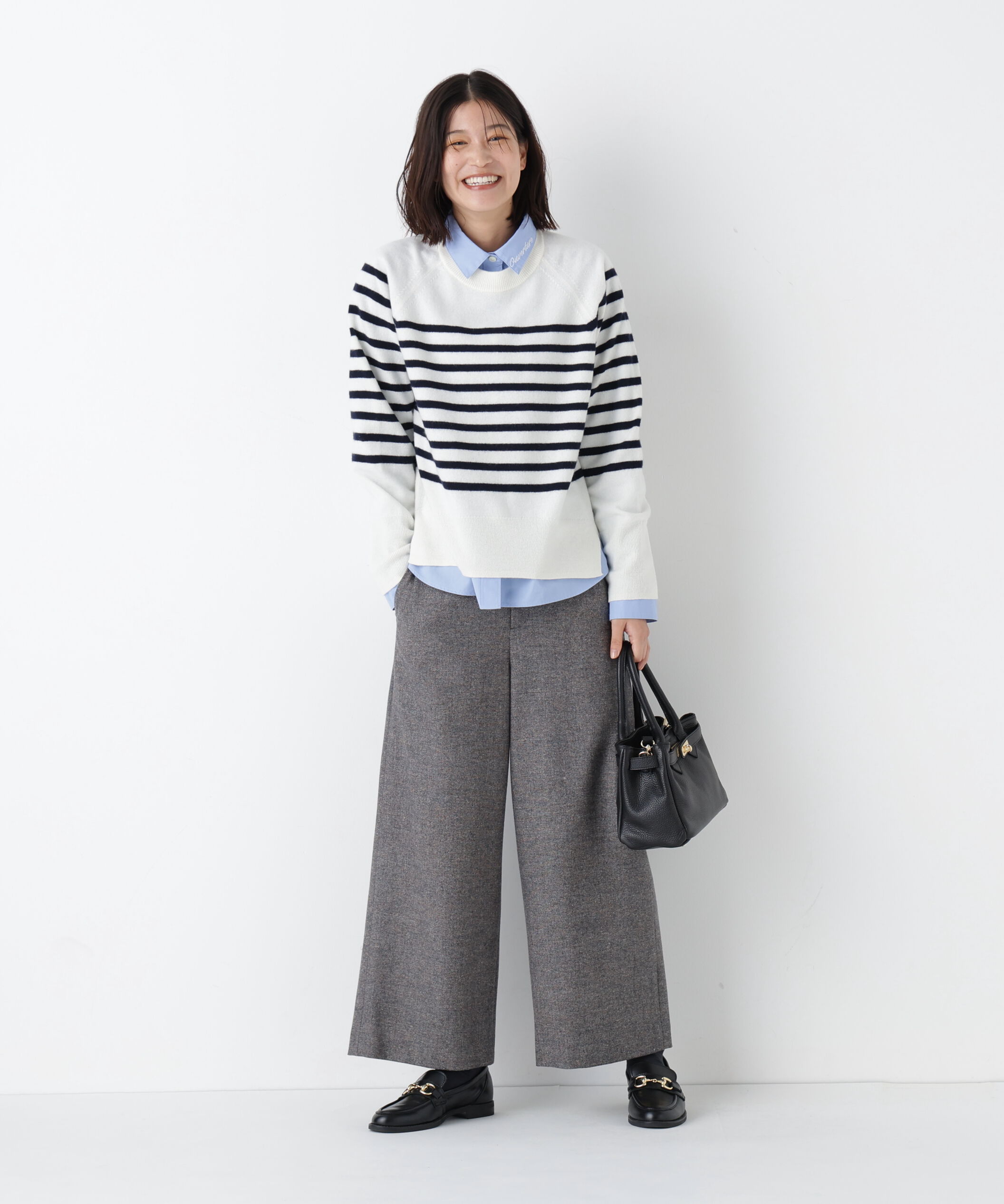  「◆ミドルゲージウールクルーネックプルオーバー」|ニット・セーター|