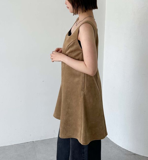 archives「スエードミニワンピース」|ジャンパースカート|