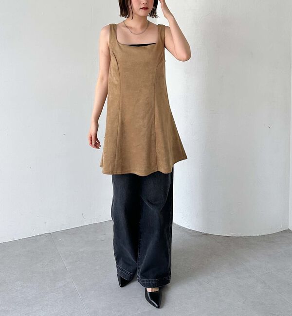 archives「スエードミニワンピース」|ジャンパースカート|