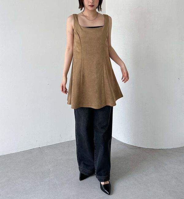 archives「スエードミニワンピース」|ジャンパースカート|