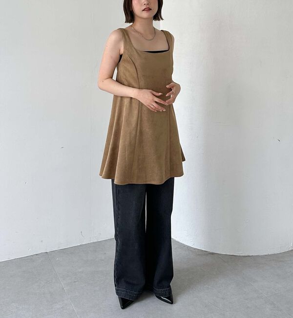 archives「スエードミニワンピース」|ジャンパースカート|