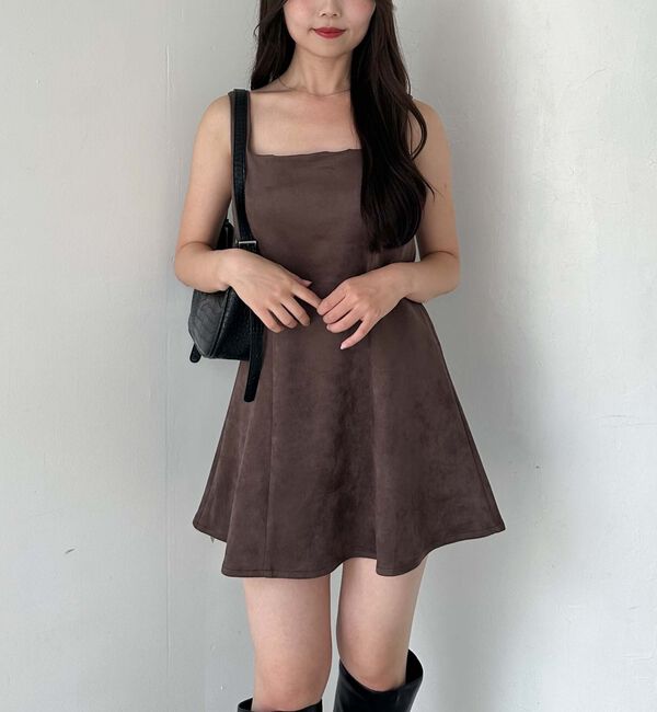 archives「スエードミニワンピース」|ジャンパースカート|