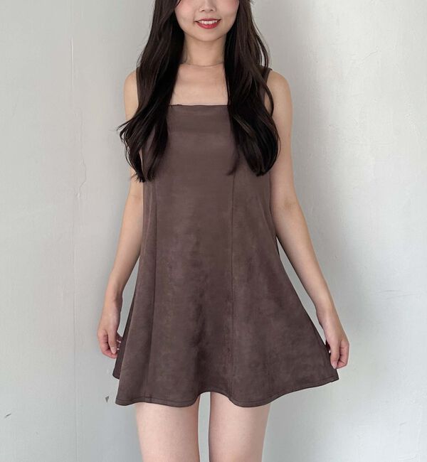 archives「スエードミニワンピース」|ジャンパースカート|