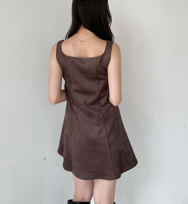 archives「スエードミニワンピース」|ジャンパースカート|