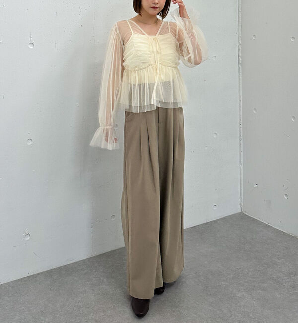 archives「チュールギャザーペプラムブラウス」|Tシャツ・カットソー|