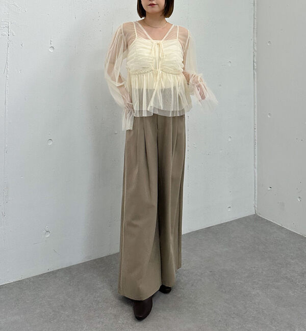 archives「チュールギャザーペプラムブラウス」|Tシャツ・カットソー|