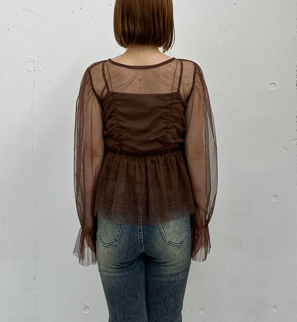 archives「チュールギャザーペプラムブラウス」|Tシャツ・カットソー|