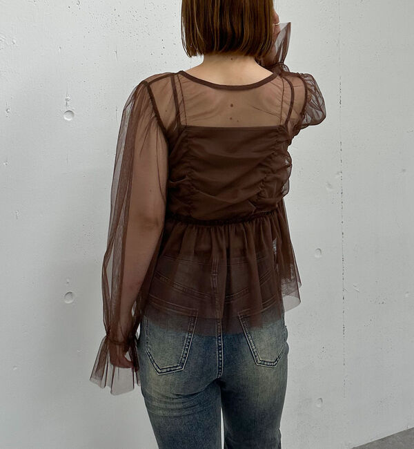 archives「チュールギャザーペプラムブラウス」|Tシャツ・カットソー|