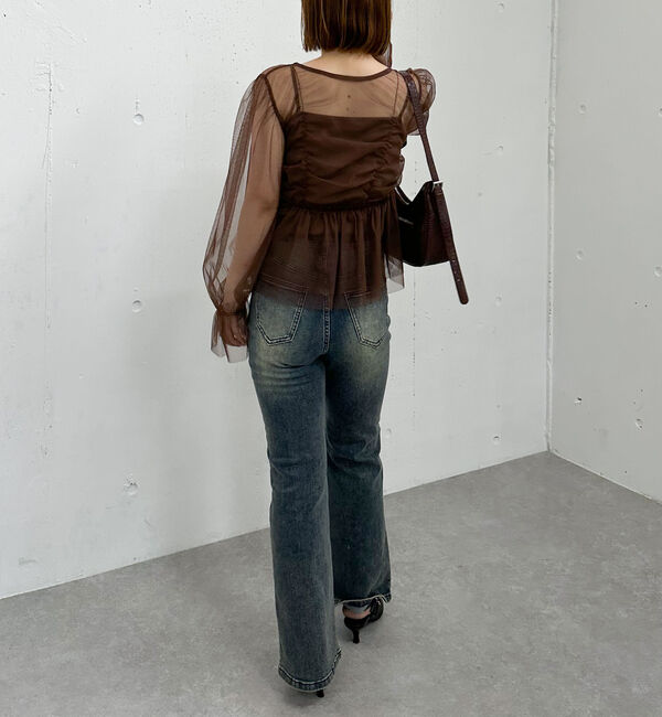 archives「チュールギャザーペプラムブラウス」|Tシャツ・カットソー|