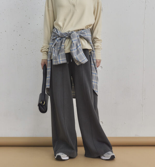Doux archives「ピグメントセンターシームワイドパンツ」|チノ|CHARCOAL GRAY