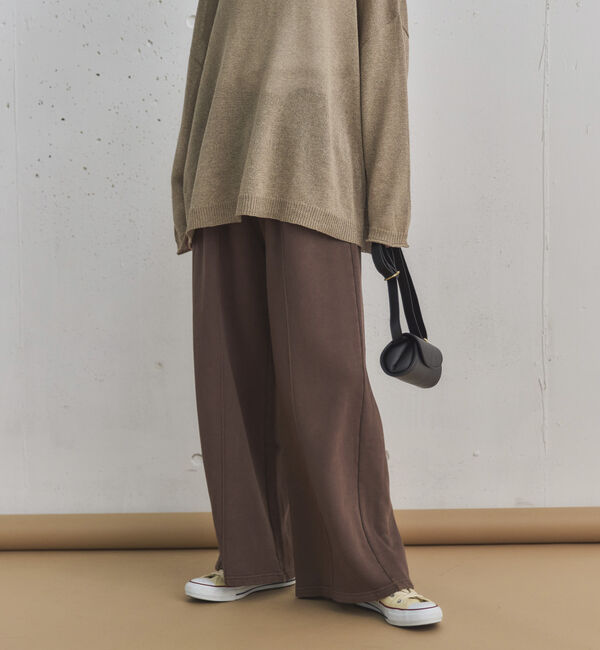Doux archives「ピグメントセンターシームワイドパンツ」|チノ|BROWN