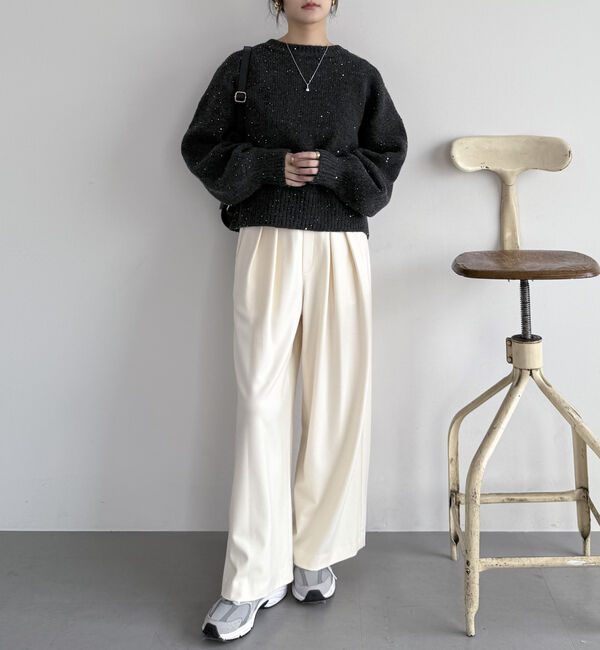 Doux archives「スパンコールショートニットプルオーバー」|ニット・セーター|