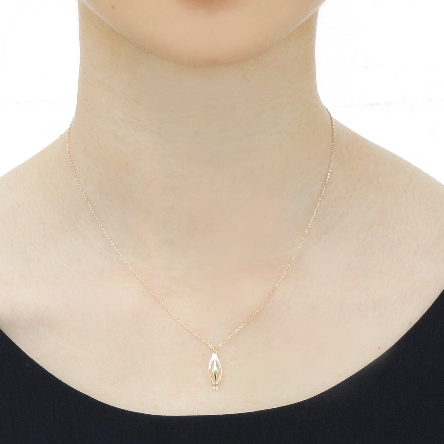 COCOSHNIK「K10立体透かしマーキース ネックレス」|ネックレス|