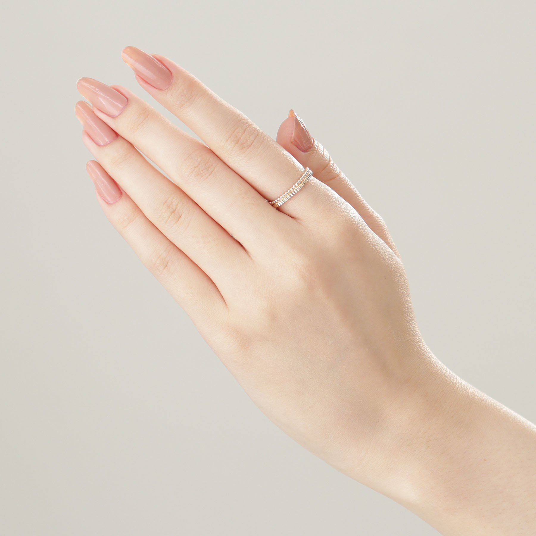 COCOSHNIK「K10ミル縦溝リング」|リング|