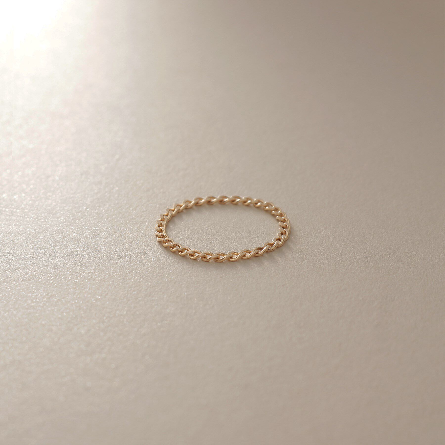 COCOSHNIK「K18キヘイチェーン リング」|リング|イエローゴールド(1