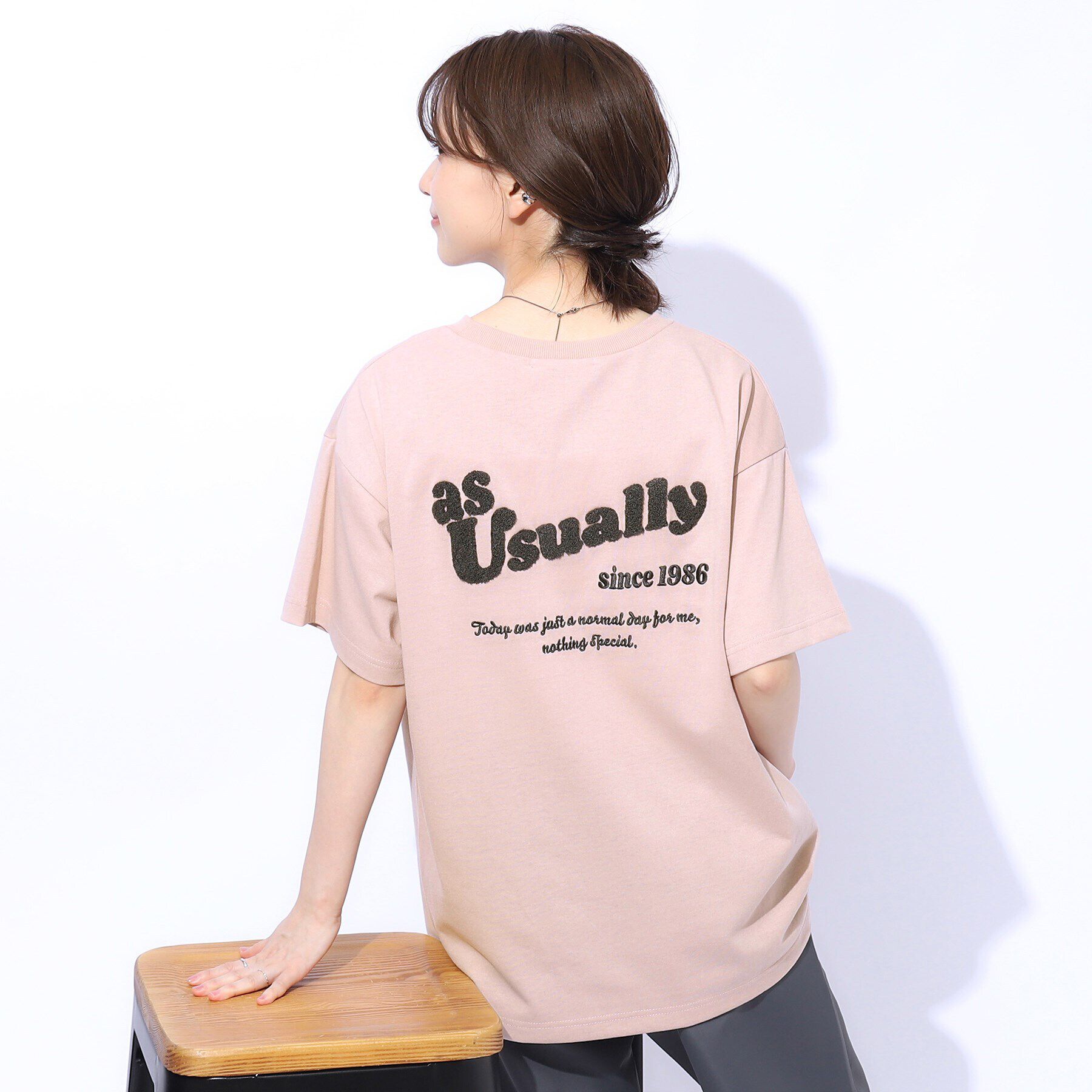 SHOO･LA･RUE「サガラ刺繍BIGTシャツ」|Tシャツ・カットソー|ﾗｲﾄﾋﾟﾝｸ(070)