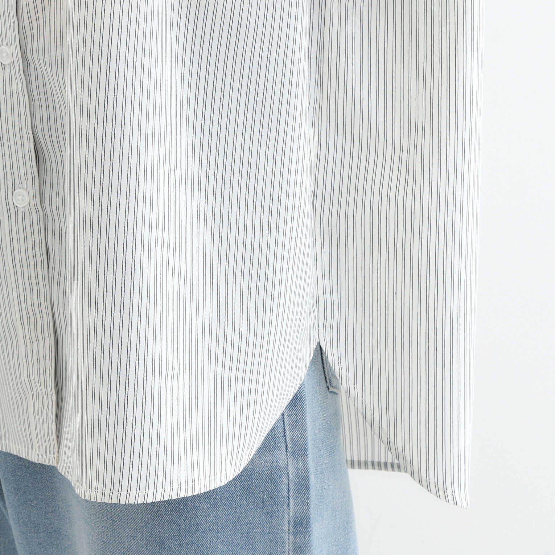 SHOO･LA･RUE「【3WAY】フリルサッシュ付きバンドカラーシャツ」|シャツ・ブラウス|