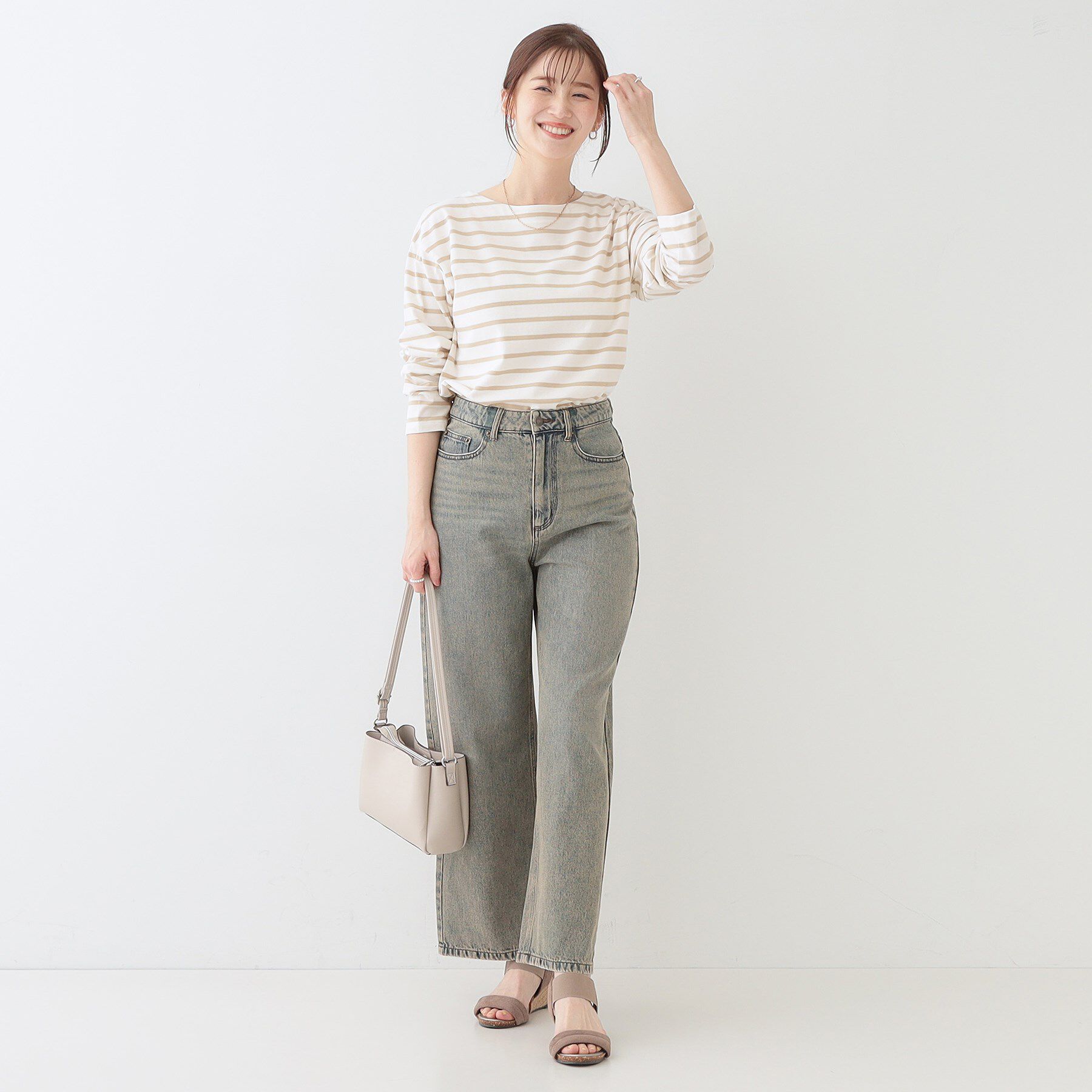 SHOO･LA･RUE「【洗える/S-LL】シンプルだから着回ししやすい コットンアソートロンT」|Tシャツ・カットソー|