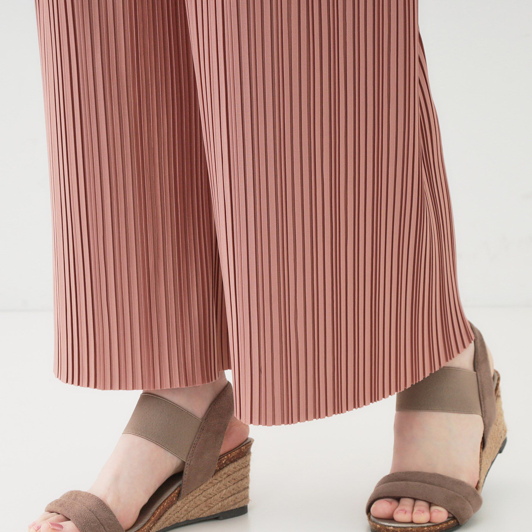 SHOO･LA･RUE「【洗える】楽してほっそり見え カットプリーツパンツ」|その他|