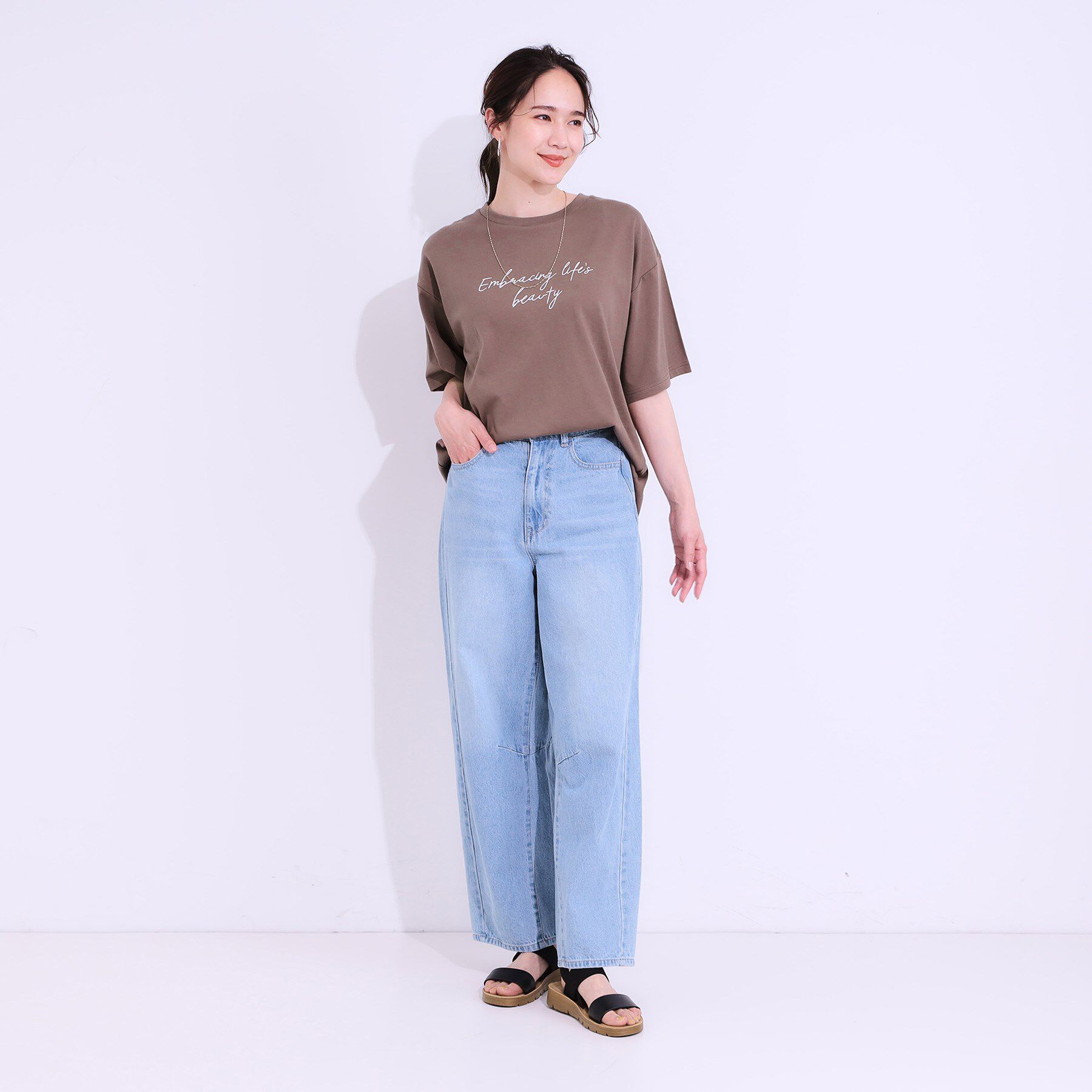 SHOO･LA･RUE「アンクルゴムフラットサンダル」|サンダル|