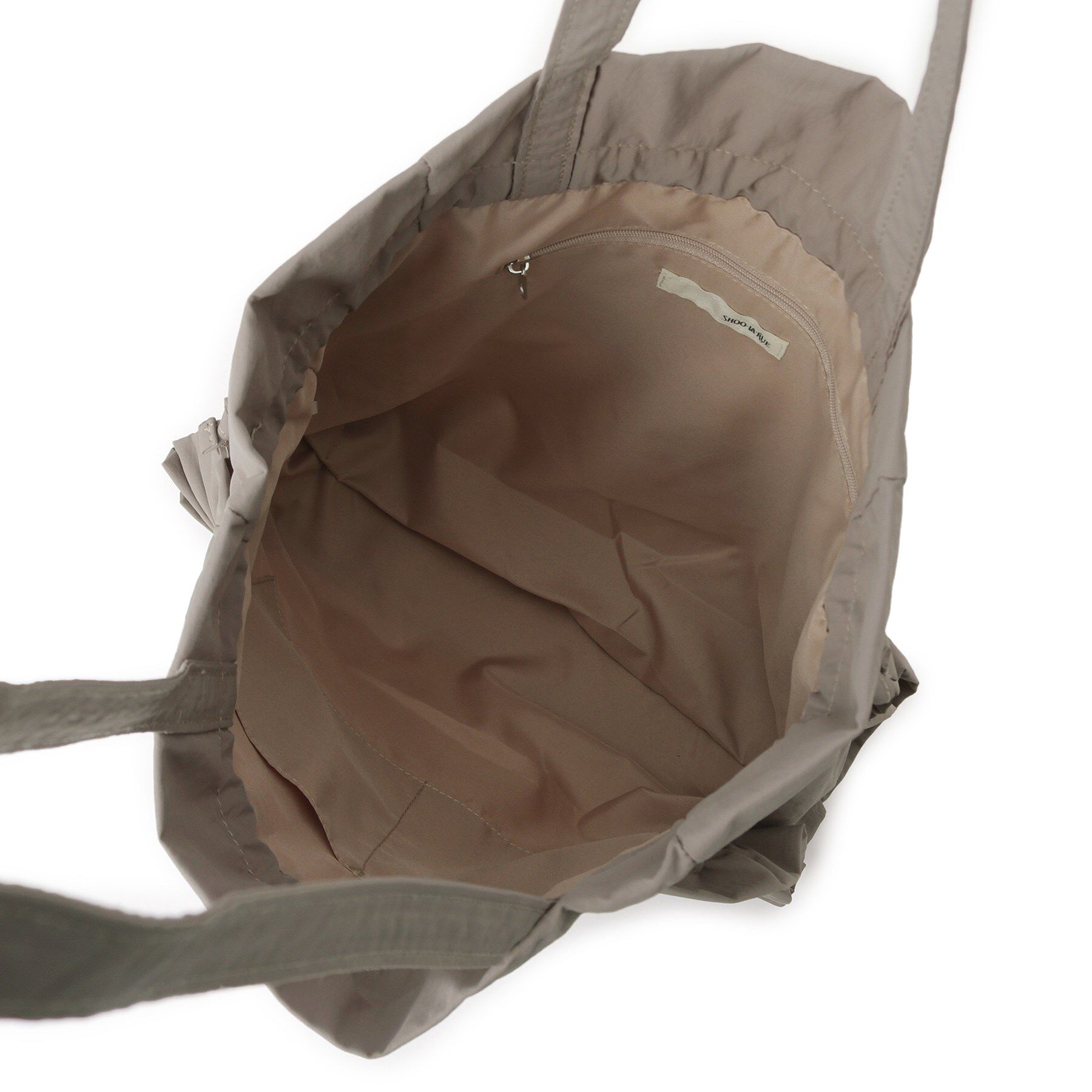 SHOO･LA･RUE「【撥水/A4】大人も持てる フリル巾着トートバッグ」|トートバッグ|