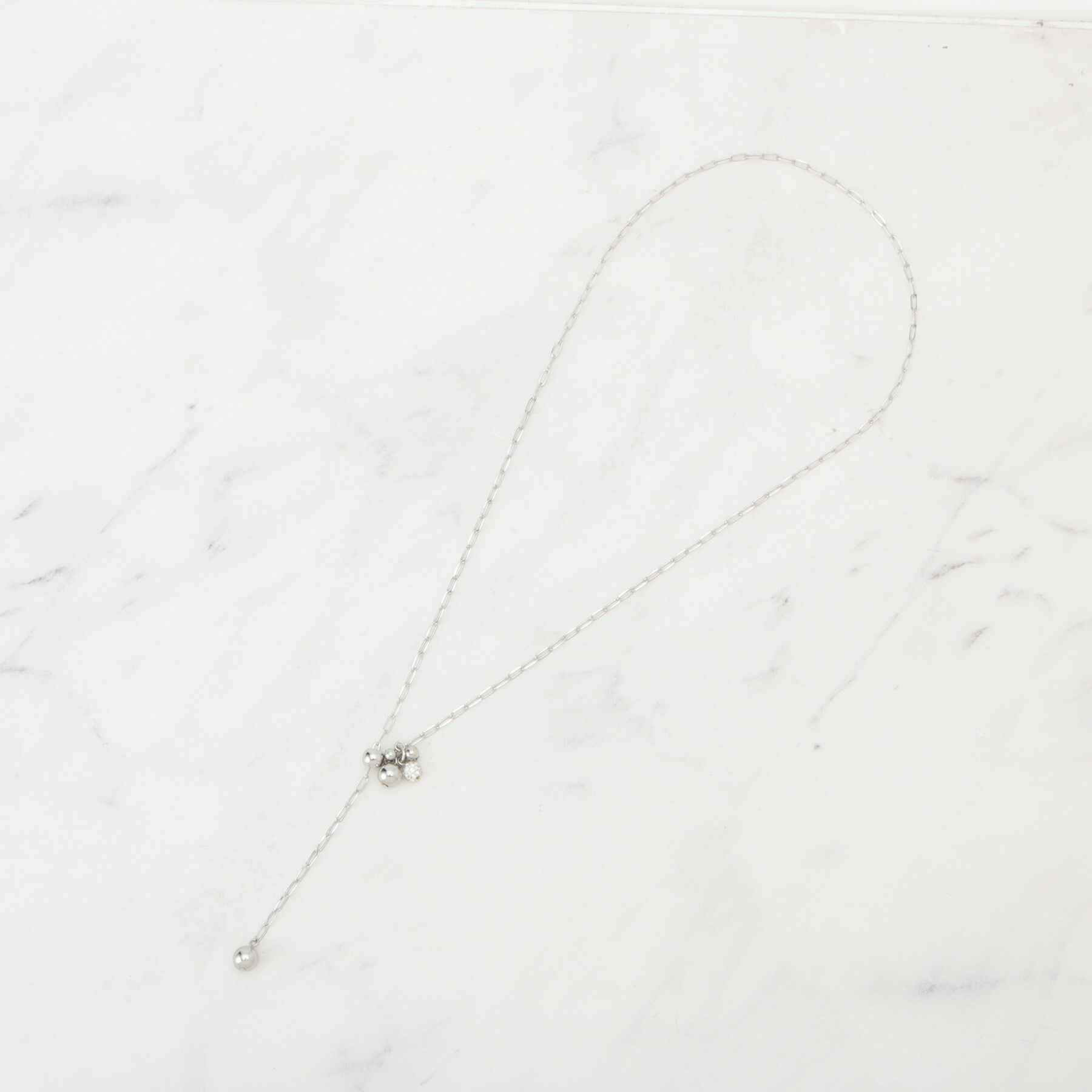 SHOO･LA･RUE「【2WAY】楕円チェーンパヴェメタルネックレス」|ネックレス|