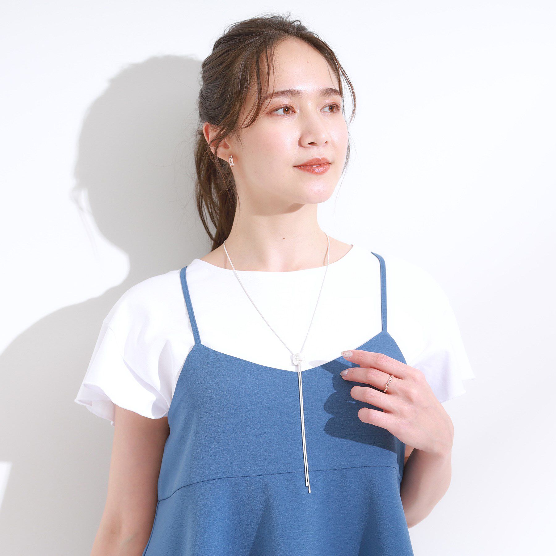 SHOO･LA･RUE「つやなしオープンメタルネックレス」|ネックレス|