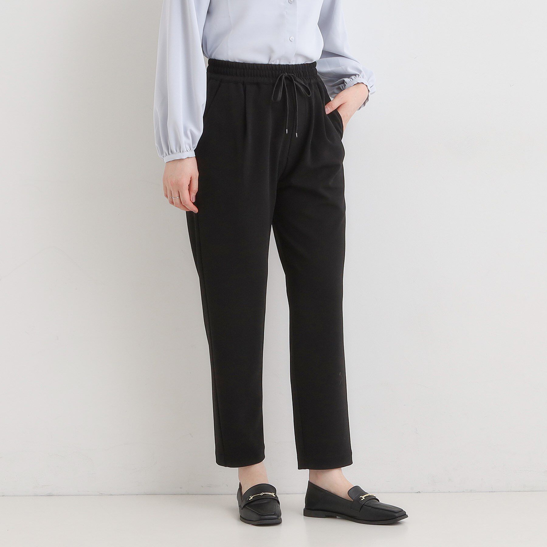 SHOO･LA･RUE「【S-3L/洗濯後しわになりにくい】スマートに見える イージーテーパードパンツ【CIRCRIC】」|その他|