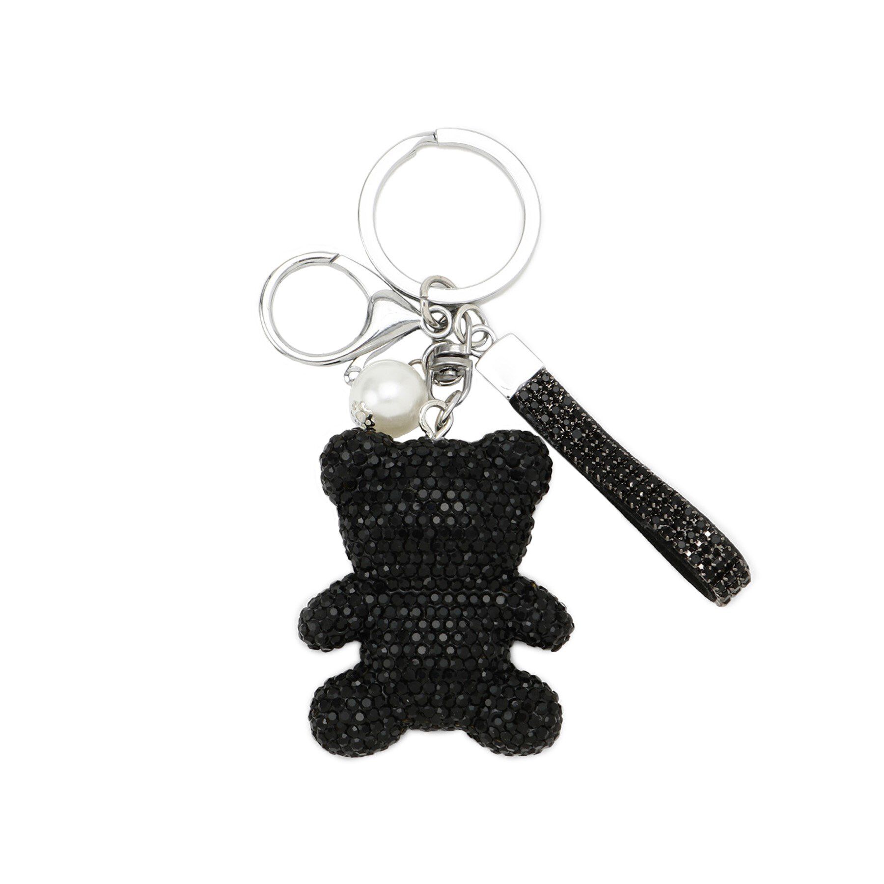 SHOO･LA･RUE「キラキラベアチャーム」|キーケース|ブラック(019)