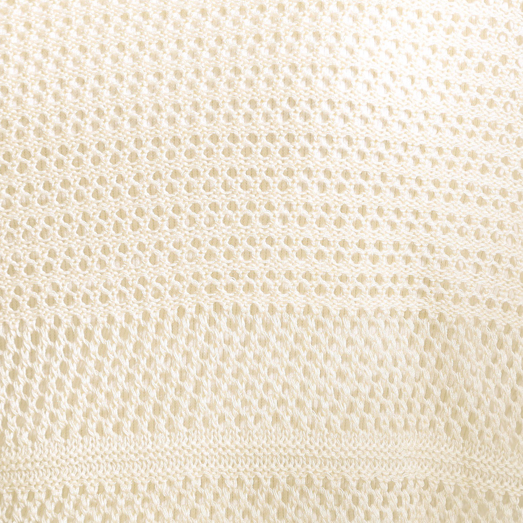 SHOO･LA･RUE「【S-LL】裾フリンジマクラメVネックニット」|ニット・セーター|