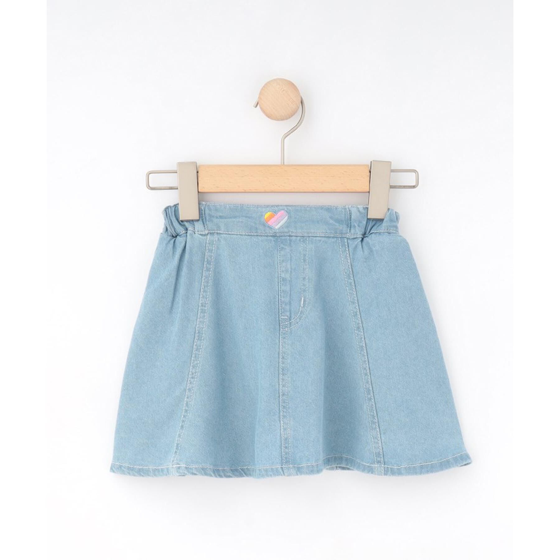 SHOO･LA･RUE「【100-150cm/ひんやり】インパン付きフレアスカート」|スカート|サックスブルー(09