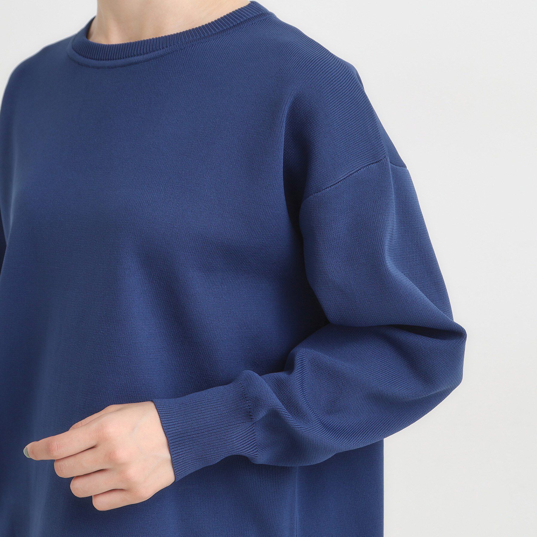 SHOO･LA･RUE「【S-LL/洗える】一枚で簡単こなれ見え スポンディッシュ 裾レイヤード風ニット【CIRCRIC】」|ニット・セーター|