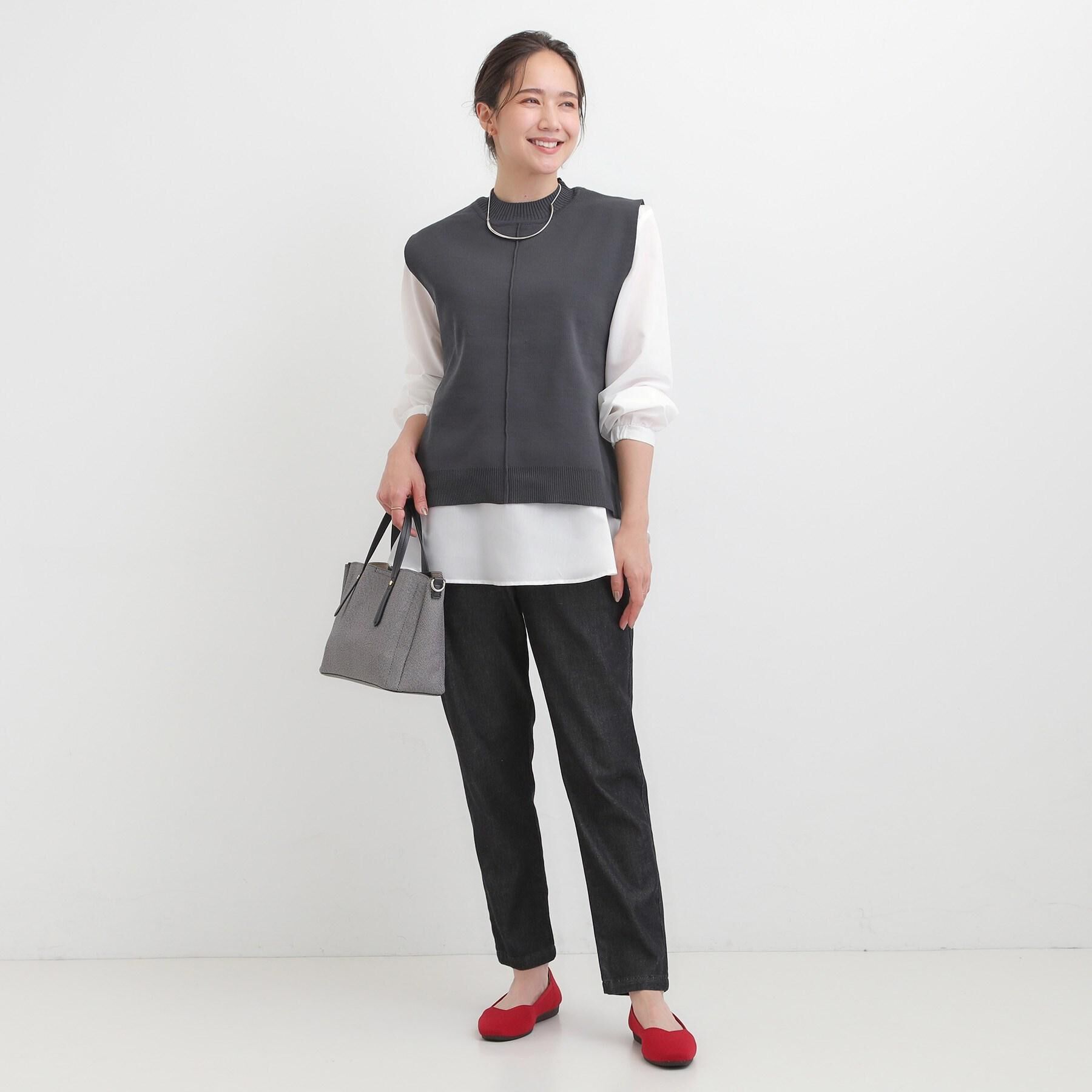 SHOO･LA･RUE「【SS-LL/美脚シルエット】デニムイージーテーパードパンツ」|デニム|