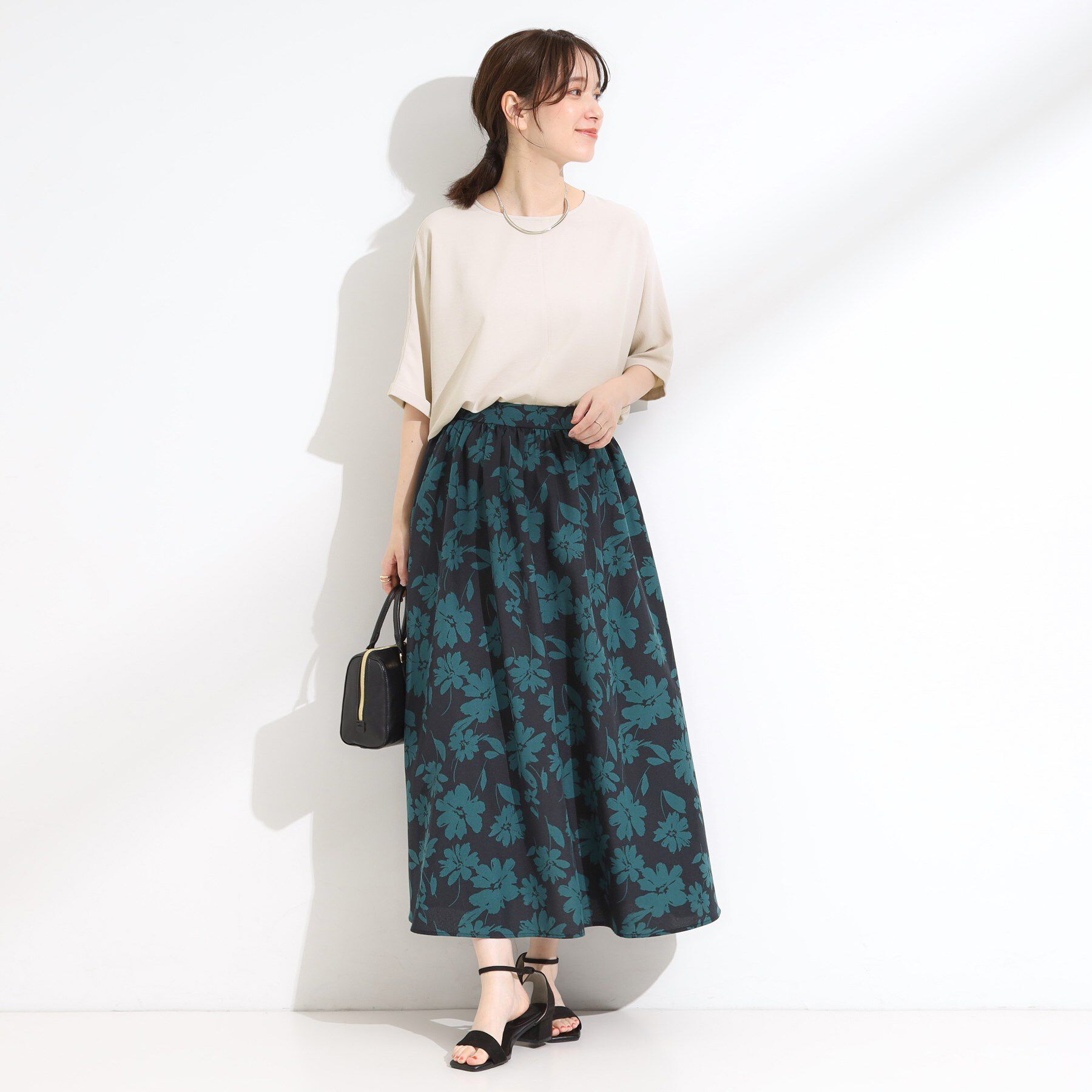 SHOO･LA･RUE「【洗濯後しわになりにくい】さらっとタッチの 5分袖ドルマンブラウス」|シャツ・ブラウス|