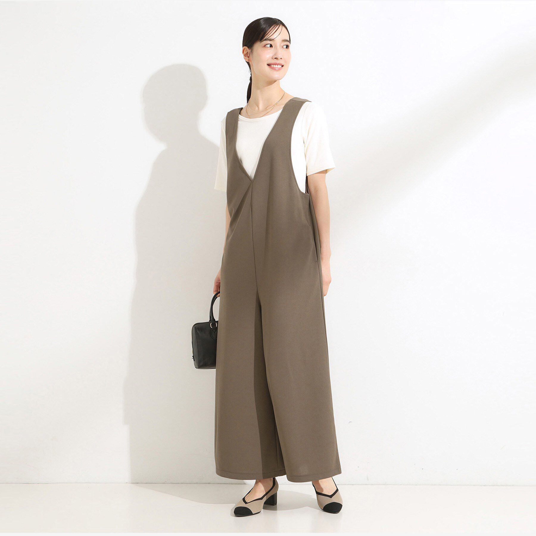 SHOO･LA･RUE「【前後2WAY/洗える】さらっと着られるサロペット」|オールインワン|