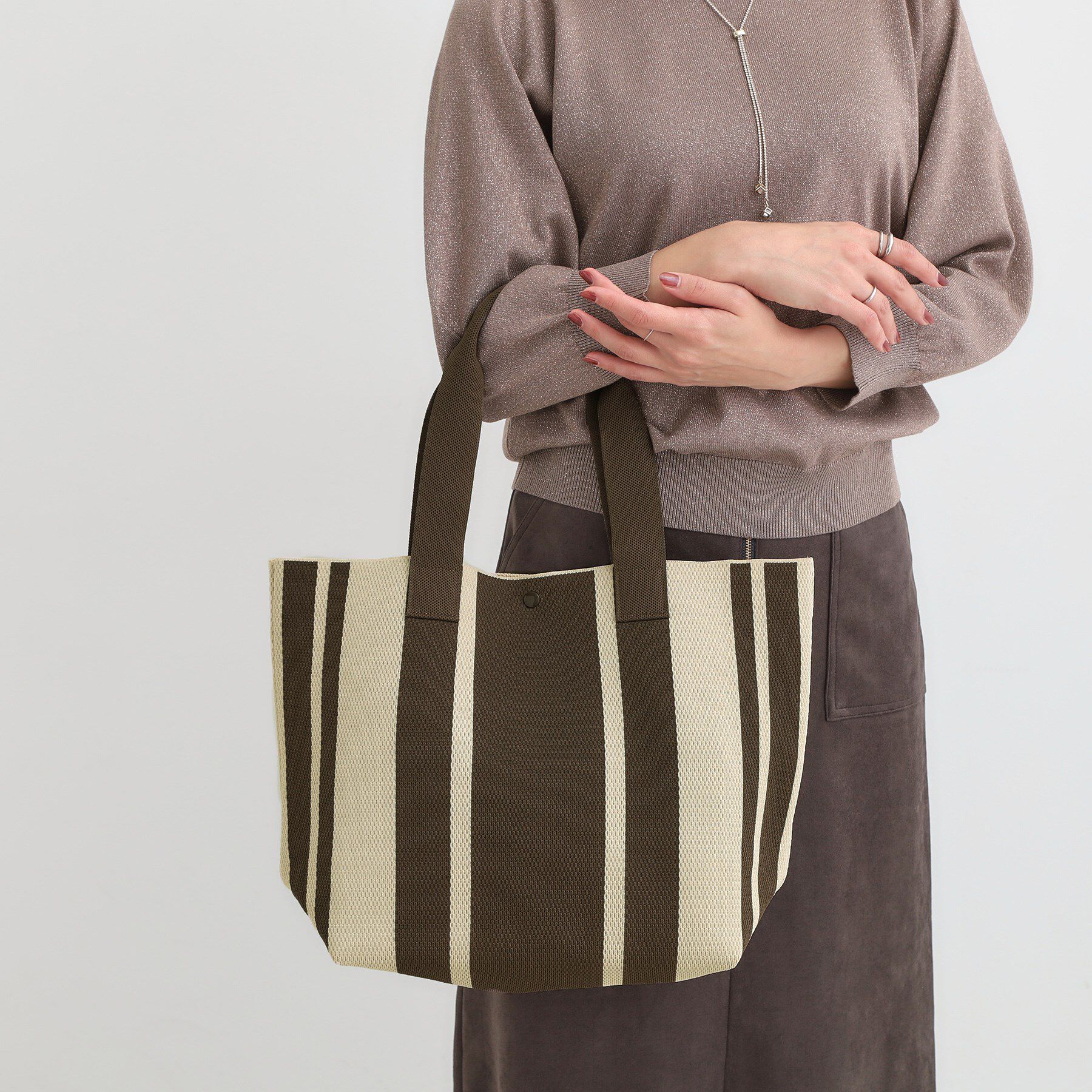 SHOO･LA･RUE「ニットトートバッグ」|トートバッグ|トープ(354)