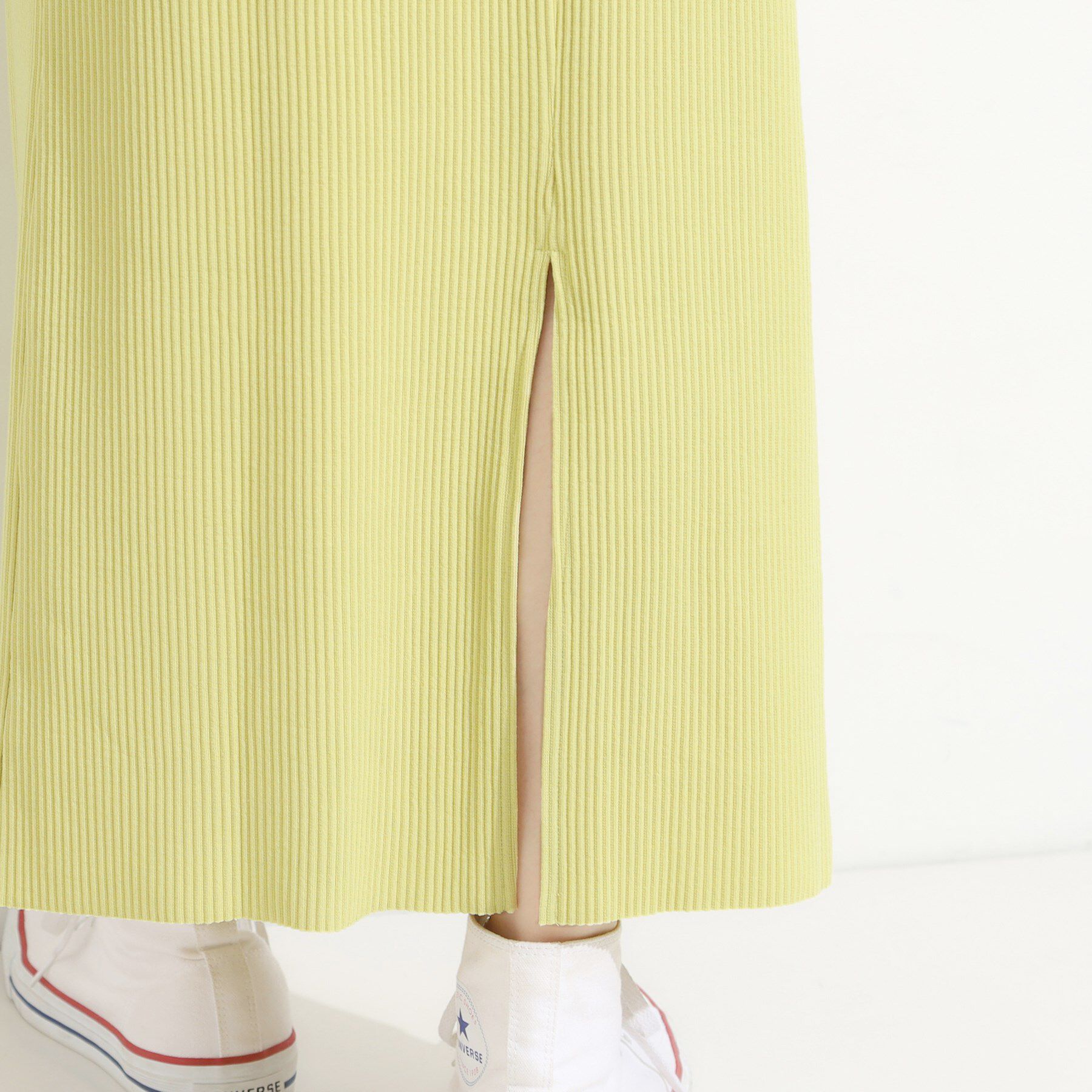 SHOO･LA･RUE「【セルフカット可/吸水速乾/抗菌防臭】着回ししやすい カットリブナロースカート」|スカート|