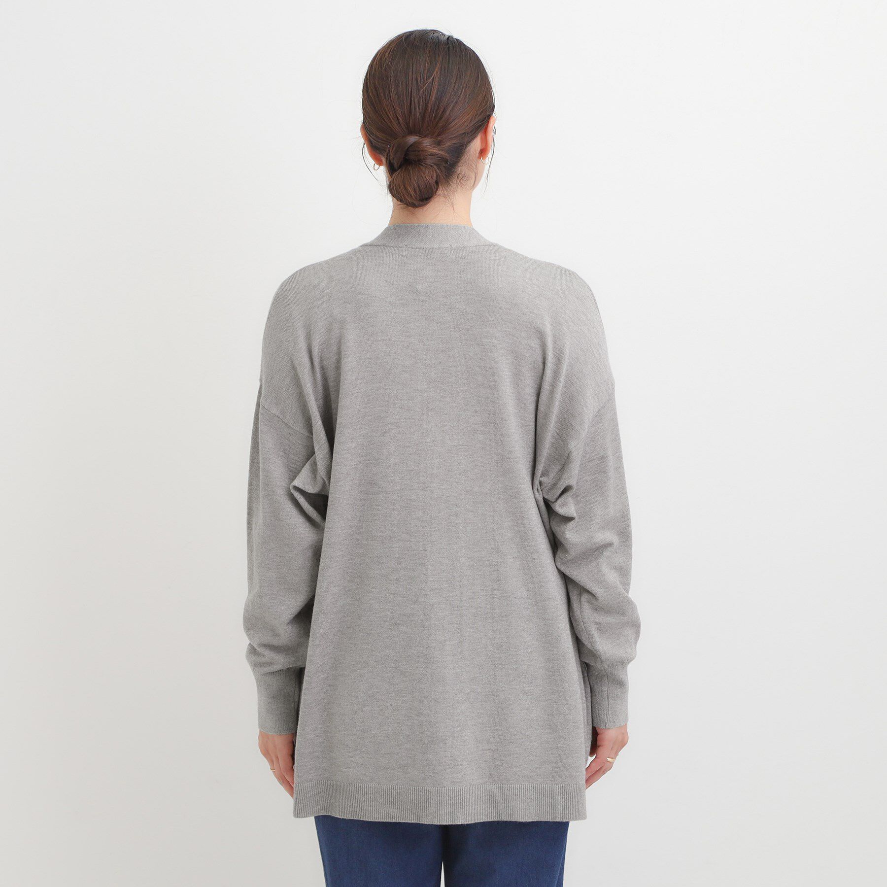 SHOO･LA･RUE「【洗える/体型カバー】もちもちタッチが心地よい トッパーカーディガン」|カーディガン|