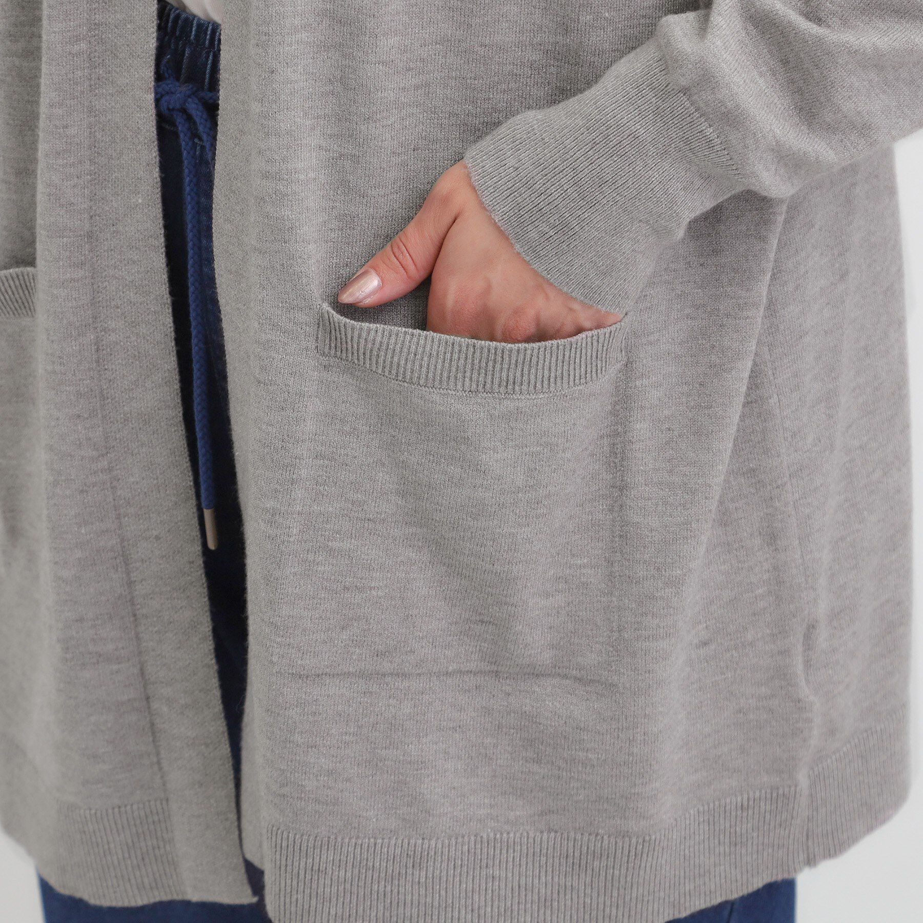 SHOO･LA･RUE「【洗える/体型カバー】もちもちタッチが心地よい トッパーカーディガン」|カーディガン|