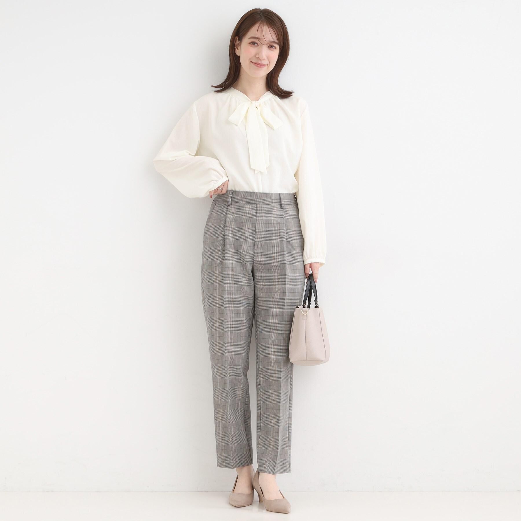 SHOO･LA･RUE「【洗濯機可/S-LL】すっきり上品きれい見え タックワイドパンツ」|その他|