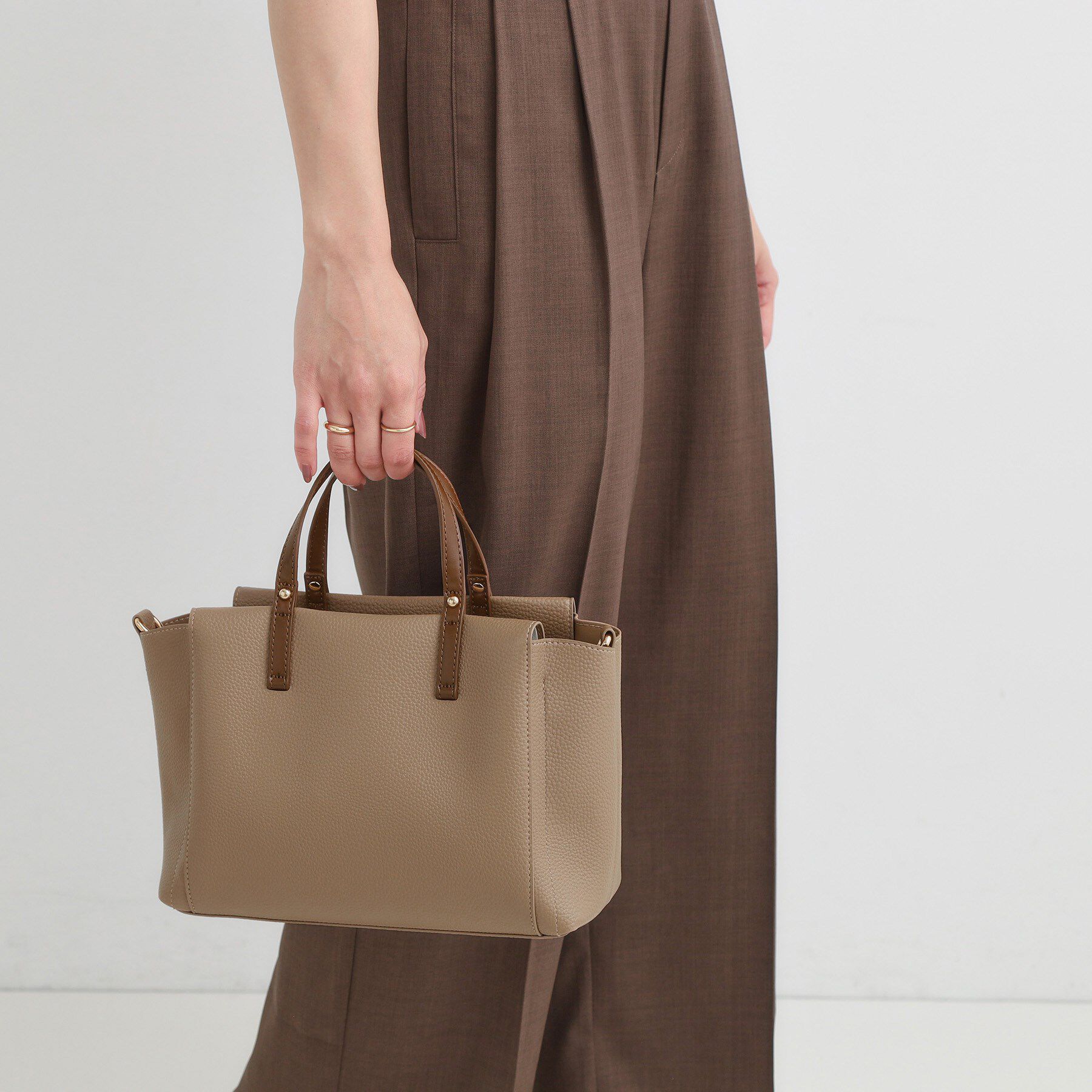 SHOO･LA･RUE「【軽量/2WAY】ふわっと軽い 3層ミニトート」|トートバッグ|