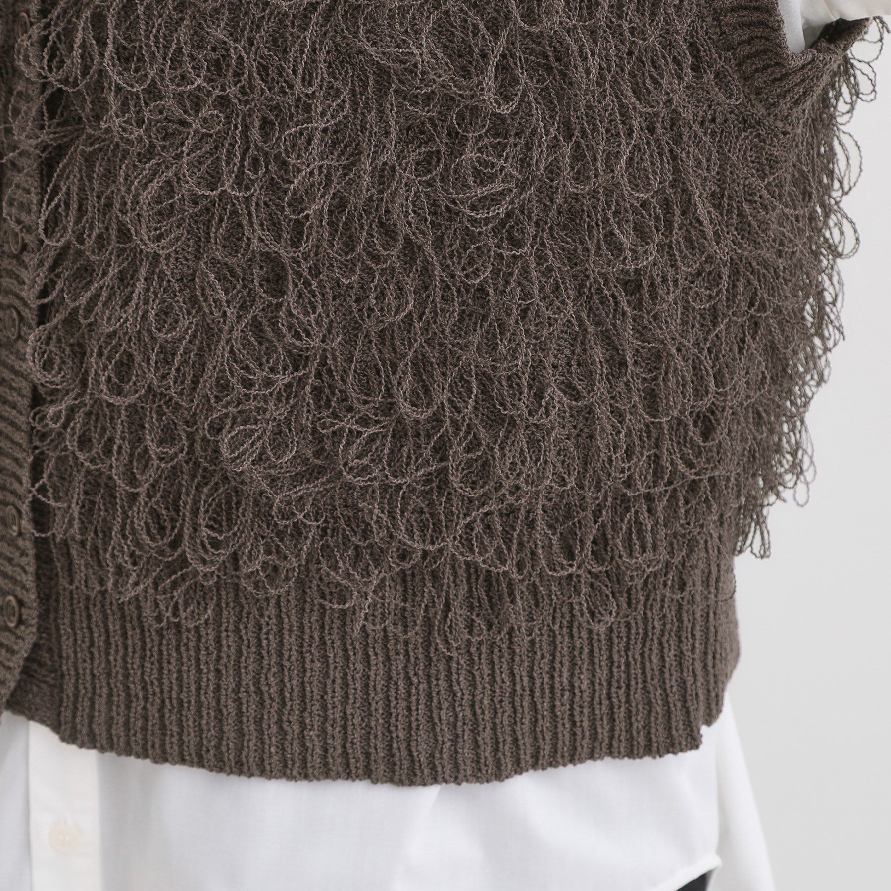 SHOO･LA･RUE「【前後2WAY】着るだけで着映える ループヤーンベスト」|ベスト・ジレ|