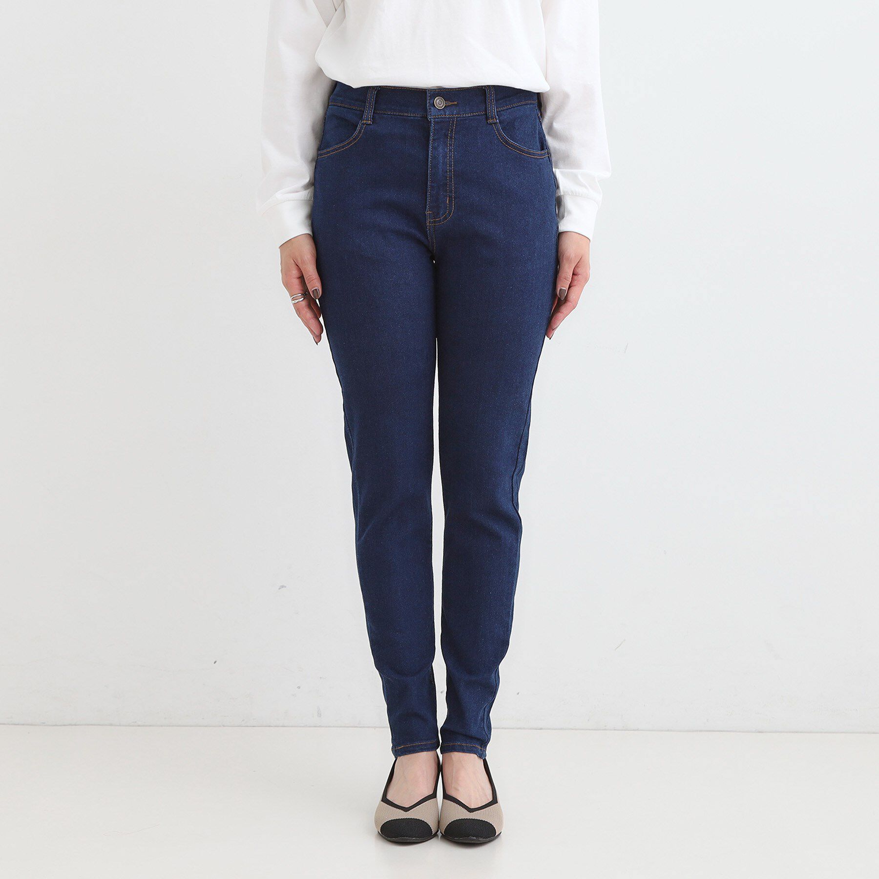 SHOO･LA･RUE「【SS-LL】ストレッチ デニムスキニーパンツ」|デニム|