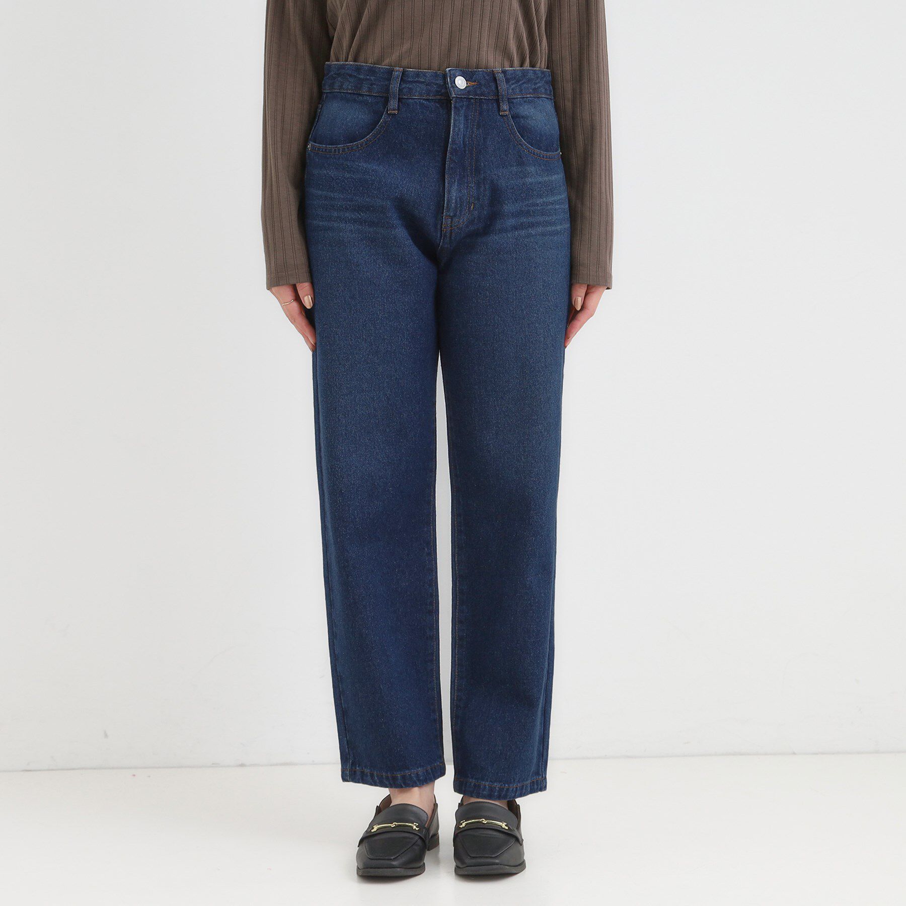 SHOO･LA･RUE「【S-LL】大人カジュアルに 柔らかデニムテーパードパンツ」|デニム|