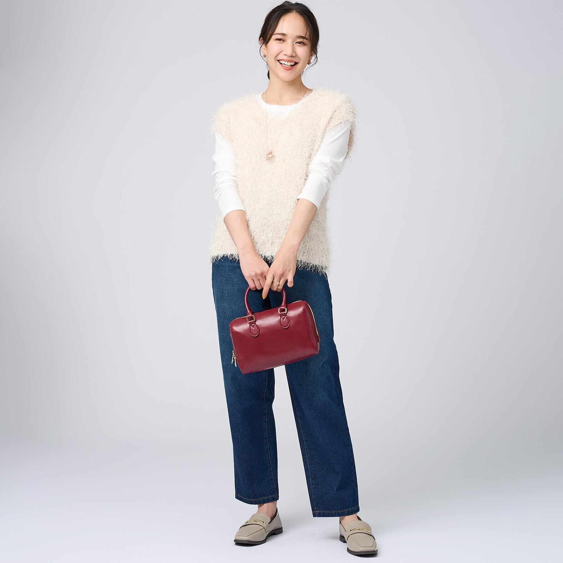 SHOO･LA･RUE「【S-LL】大人カジュアルに 柔らかデニムテーパードパンツ」|デニム|