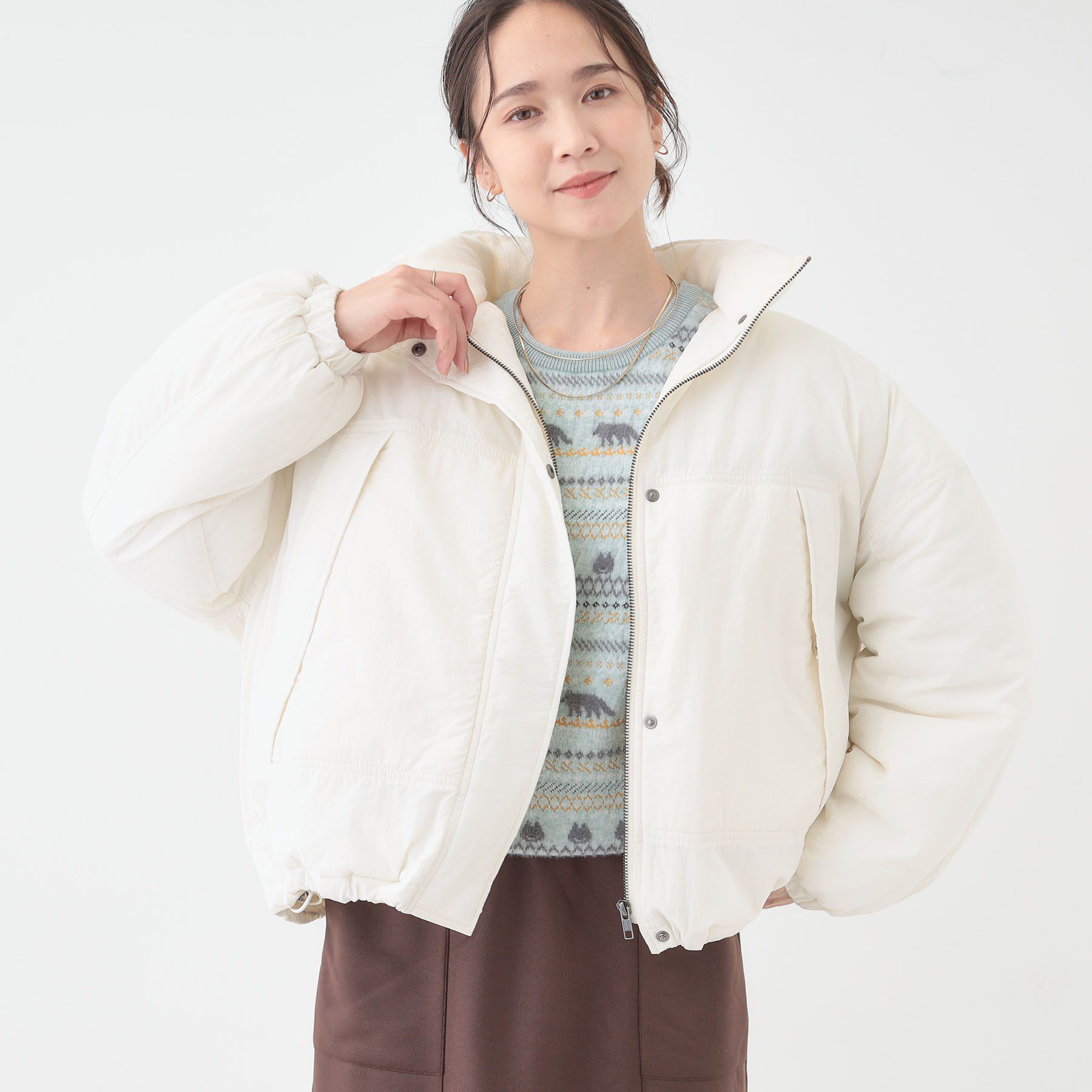 SHOO･LA･RUE「【撥水/あったか】たっぷり着られる 中綿モンスターショートコート」|ダウン|