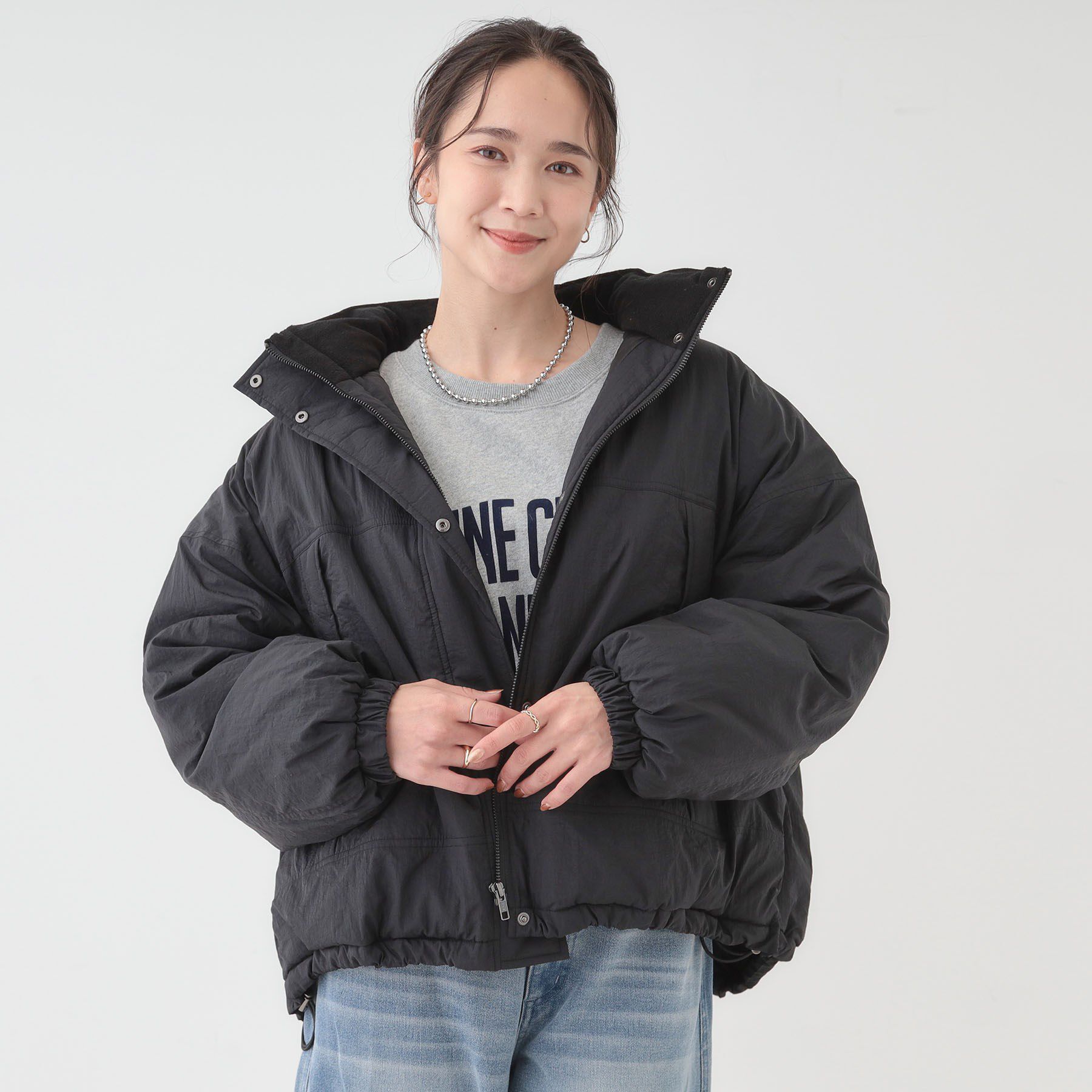 SHOO･LA･RUE「【撥水/あったか】たっぷり着られる 中綿モンスターショートコート」|ダウン|