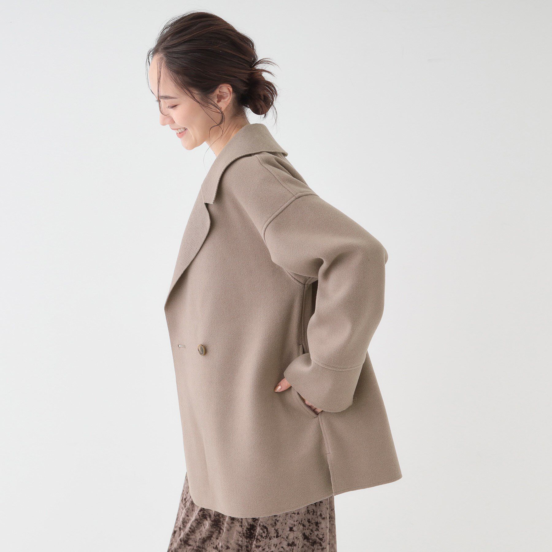 SHOO･LA･RUE「【S-LL】大人のこなれ感 テーラード風コート」|テーラードジャケット|